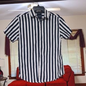 Denim&Flower RefStripe Short Sleeve Button Down (M)